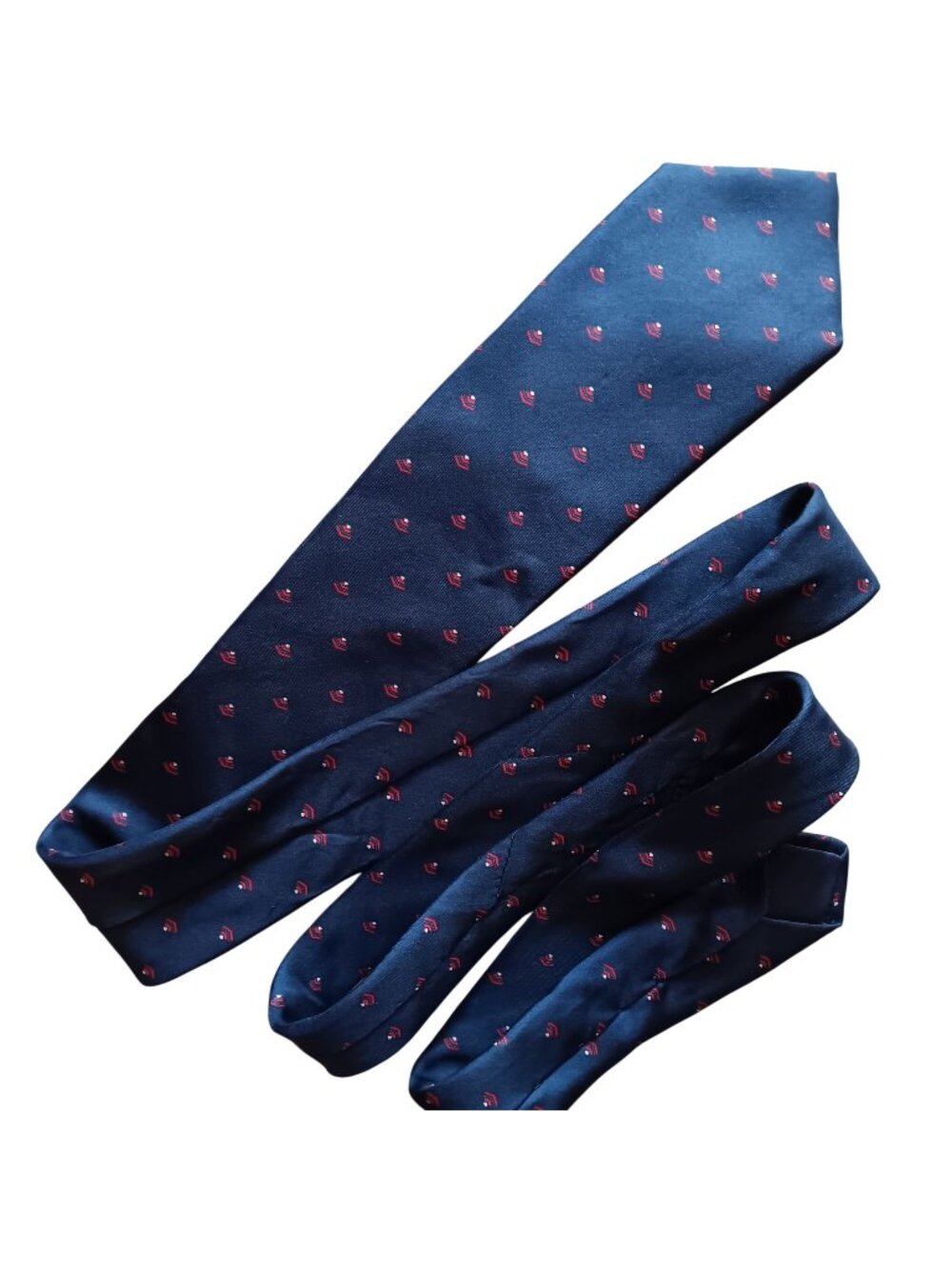 Vintage Silk Tie Necktie Handmade With Geometric Pattern 58" 3" wide
